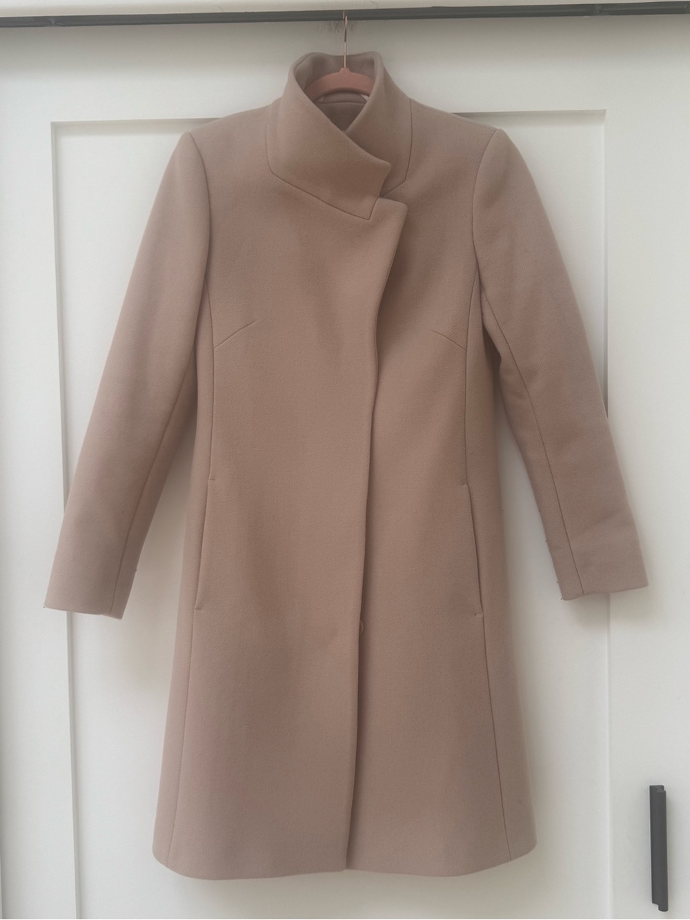 Reiss Blush Wool-Blend Trench Coat - Picture 3 of 5